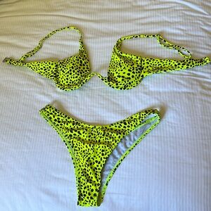 Zaful neon leopard print bikini